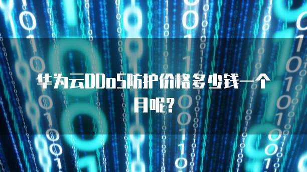 华为云DDoS防护价格多少钱一个月呢？