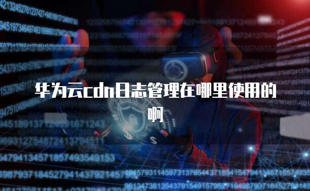 华为云cdn日志管理在哪里使用的啊