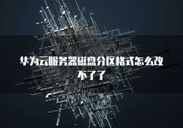 华为云服务器磁盘分区格式怎么改不了了