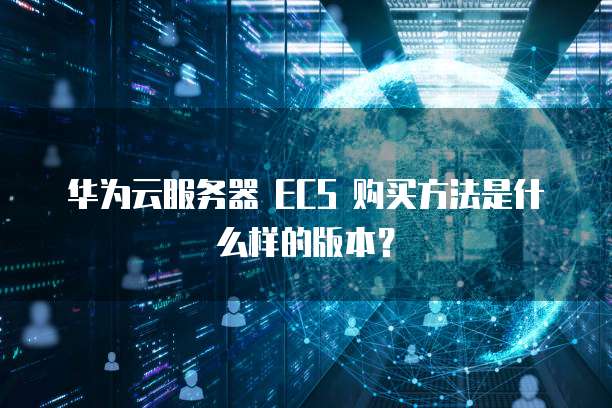 华为云服务器 ECS 购买方法是什么样的版本?