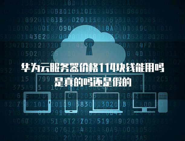 华为云服务器价格114块钱能用吗是真的吗还是假的