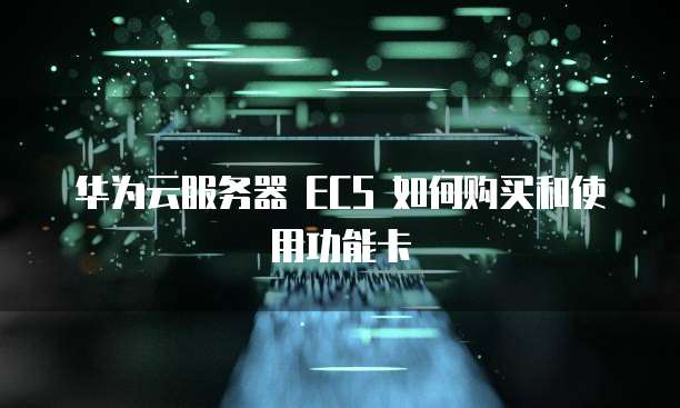 华为云服务器 ECS 如何购买和使用功能卡