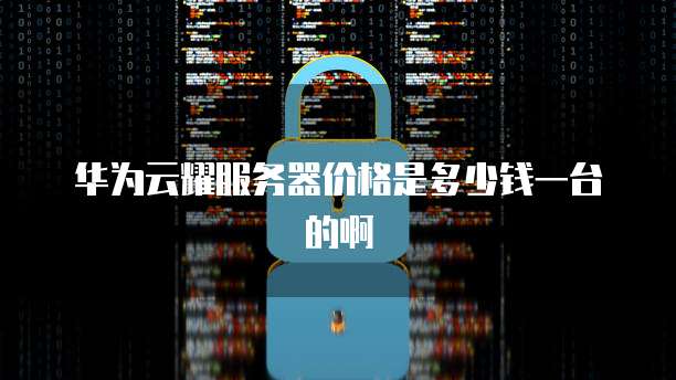 华为云耀服务器价格是多少钱一台的啊