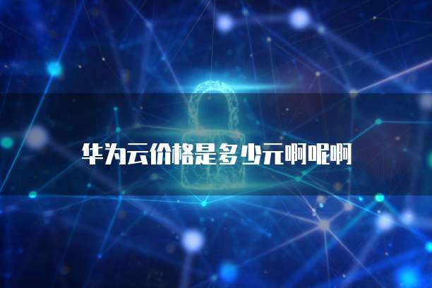华为云价格是多少元啊呢啊