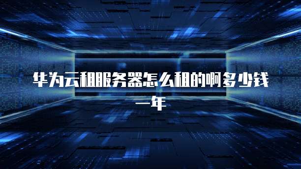 华为云租服务器怎么租的啊多少钱一年