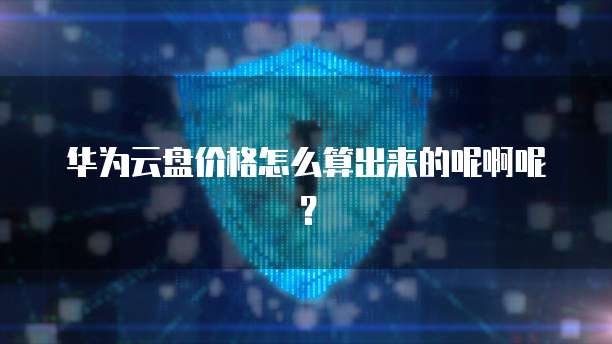 华为云盘价格怎么算出来的呢啊呢?