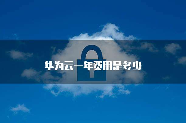 华为云一年费用是多少