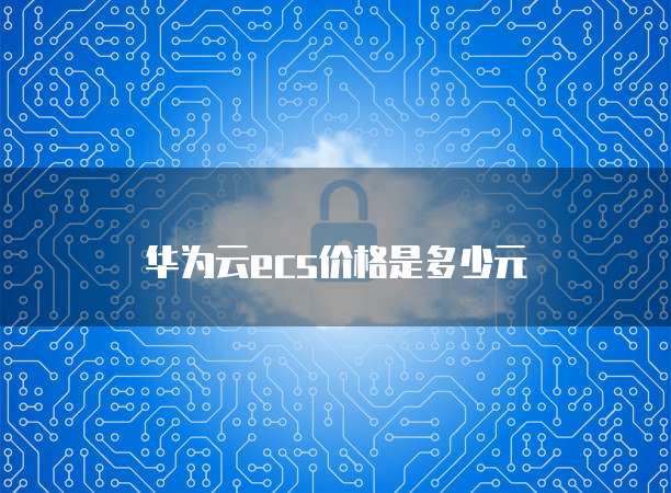华为云ecs价格是多少元