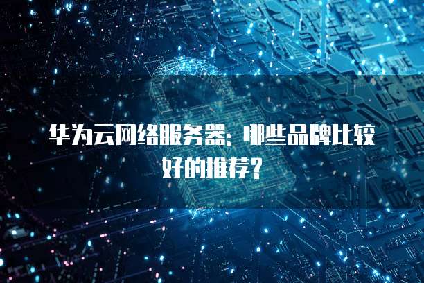 华为云网络服务器: 哪些品牌比较好的推荐?