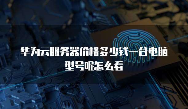 华为云服务器价格多少钱一台电脑型号呢怎么看