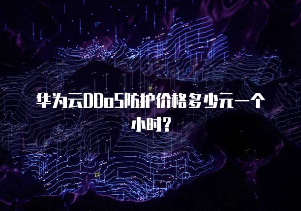 华为云DDoS防护价格多少元一个小时？