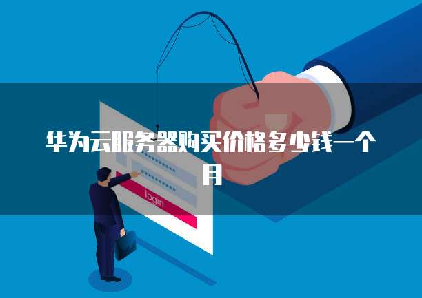 华为云服务器购买价格多少钱一个月