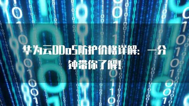华为云DDoS防护价格详解:一分钟带你了解!