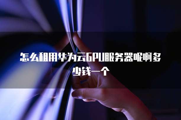 怎么租用华为云GPU服务器呢啊多少钱一个