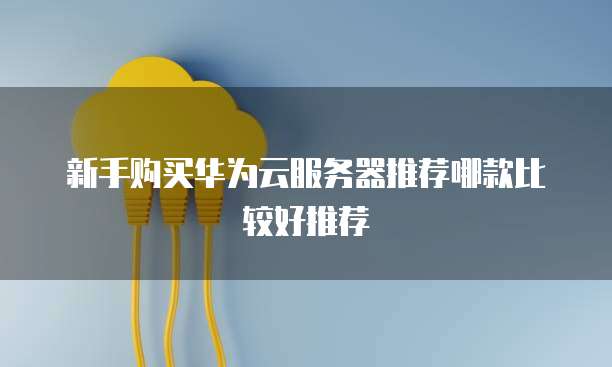 新手购买华为云服务器推荐哪款比较好推荐