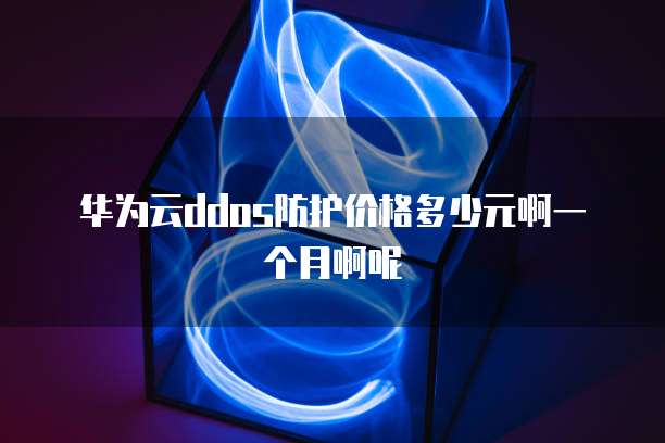 华为云ddos防护价格多少元啊一个月啊呢