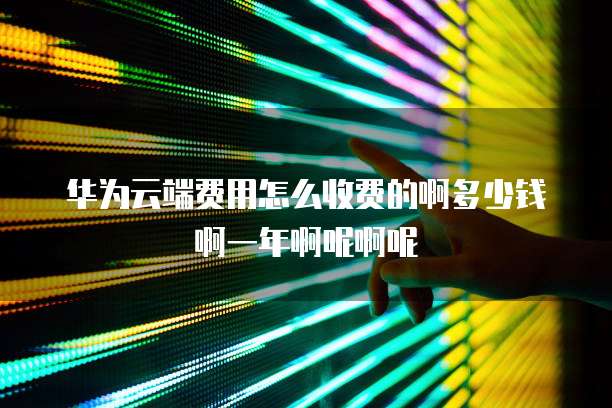 华为云端费用怎么收费的啊多少钱啊一年啊呢啊呢