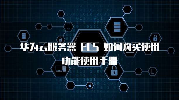 华为云服务器 ECS 如何购买使用功能使用手册