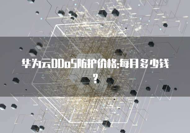 华为云DDoS防护价格:每月多少钱?