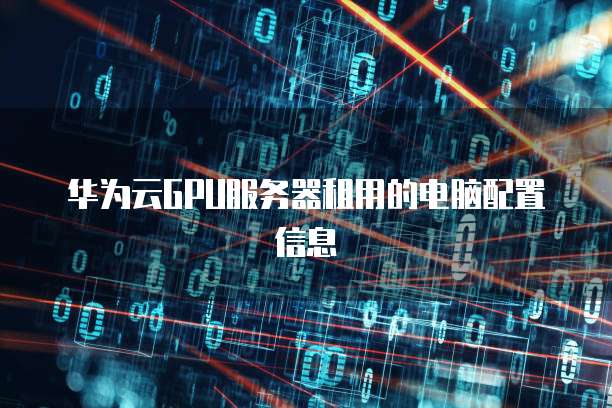 华为云GPU服务器租用的电脑配置信息