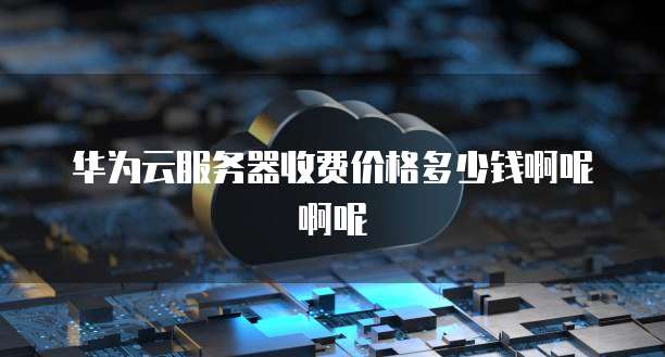 华为云服务器收费价格多少钱啊呢啊呢