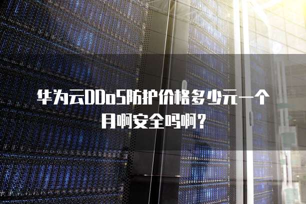 华为云DDoS防护价格多少元一个月啊安全吗啊?