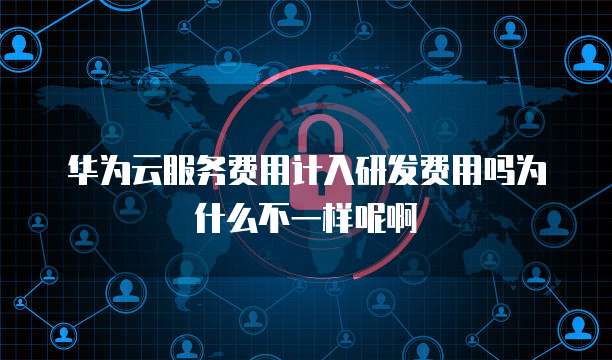 华为云服务费用计入研发费用吗为什么不一样呢啊