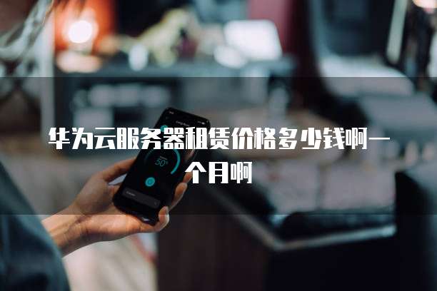 华为云服务器租赁价格多少钱啊一个月啊