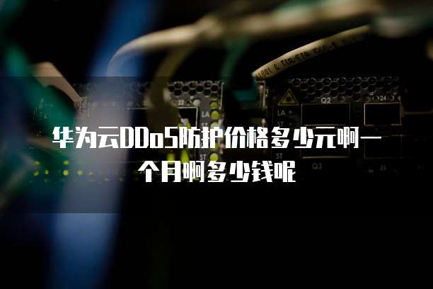 华为云DDoS防护价格多少元啊一个月啊多少钱呢