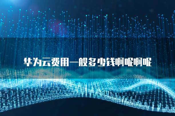 华为云费用一般多少钱啊呢啊呢
