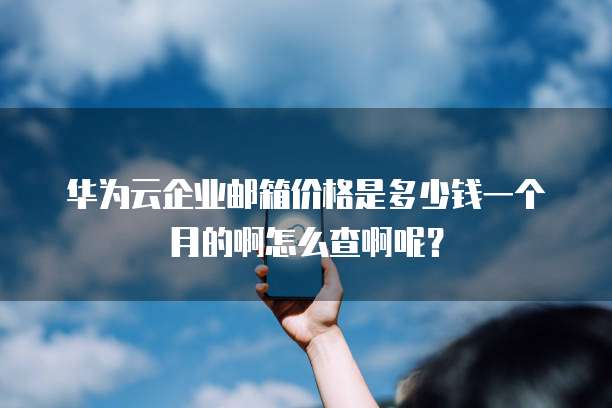 华为云企业邮箱价格是多少钱一个月的啊怎么查啊呢?
