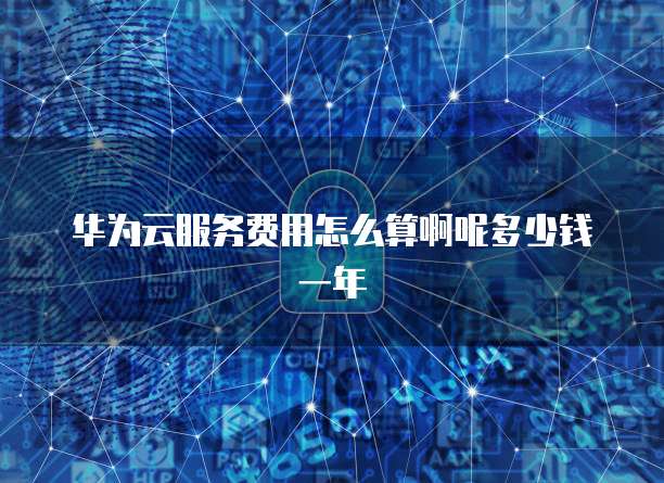 华为云服务费用怎么算啊呢多少钱一年
