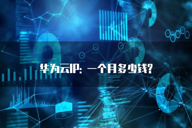 华为云IP: 一个月多少钱?