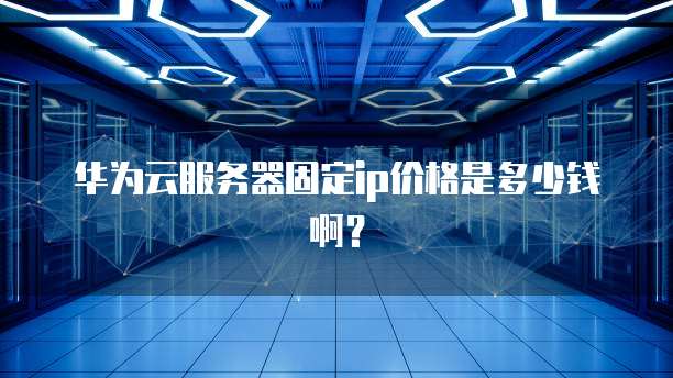 华为云服务器固定ip价格是多少钱啊？