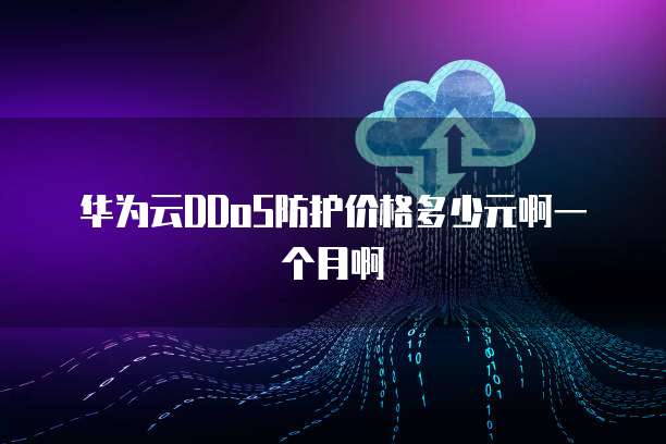 华为云DDoS防护价格多少元啊一个月啊