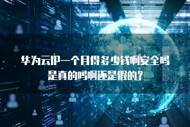 华为云IP一个月得多少钱啊安全吗是真的吗啊还是假的？
