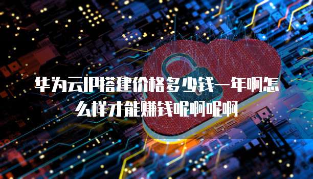 华为云IP搭建价格多少钱一年啊怎么样才能赚钱呢啊呢啊