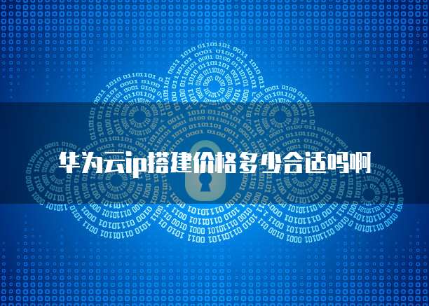 华为云ip搭建价格多少合适吗啊