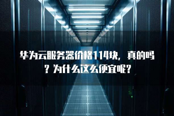 华为云服务器价格114块,真的吗?为什么这么便宜呢?