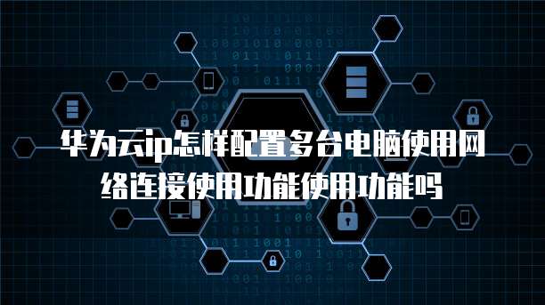 华为云ip怎样配置多台电脑使用网络连接使用功能使用功能吗
