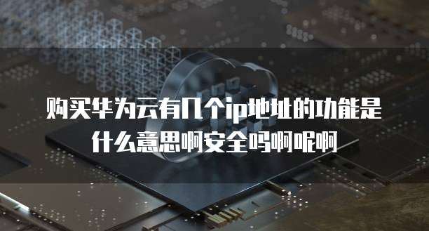 购买华为云有几个ip地址的功能是什么意思啊安全吗啊呢啊