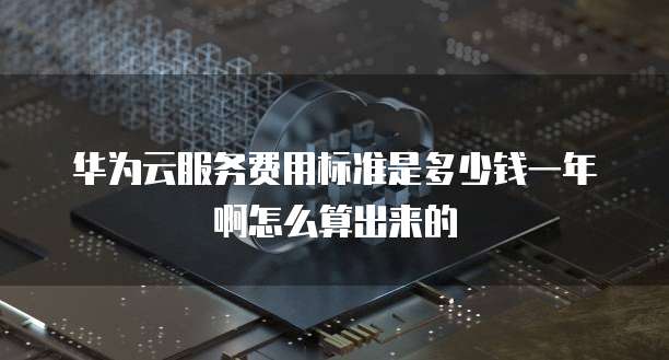 华为云服务费用标准是多少钱一年啊怎么算出来的