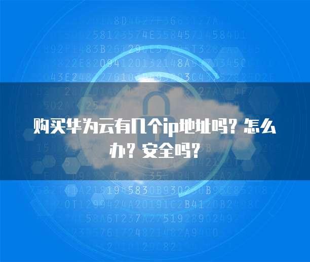 购买华为云有几个ip地址吗?怎么办?安全吗?