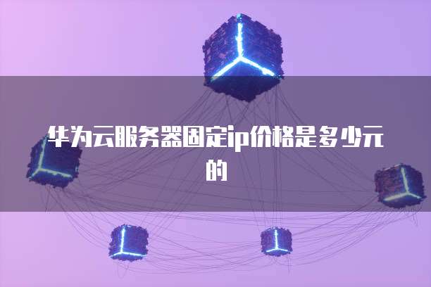 华为云服务器固定ip价格是多少元的