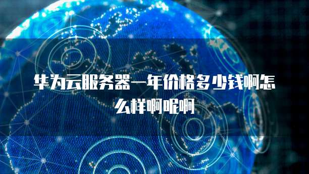 华为云服务器一年价格多少钱啊怎么样啊呢啊