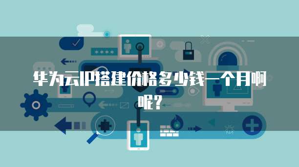 华为云IP搭建价格多少钱一个月啊呢?