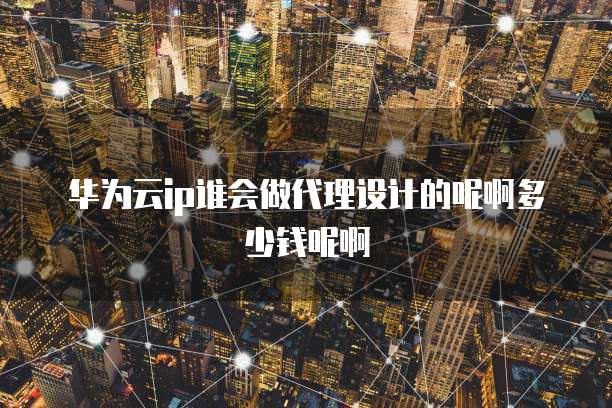 华为云ip谁会做代理设计的呢啊多少钱呢啊