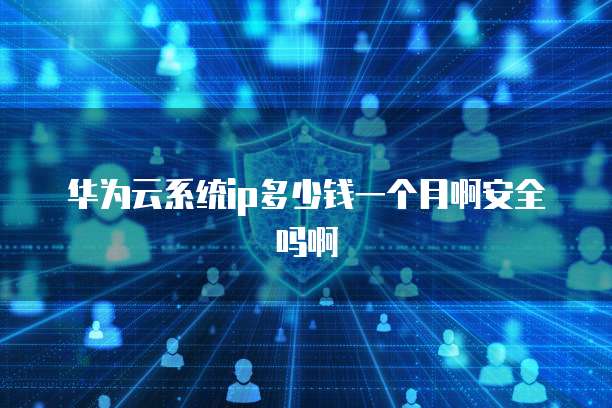 华为云系统ip多少钱一个月啊安全吗啊