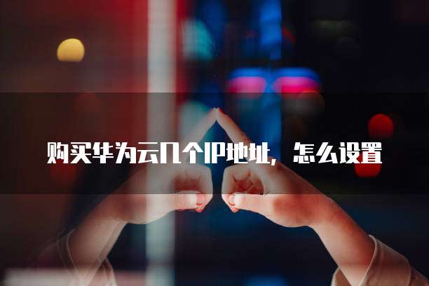 购买华为云几个IP地址，怎么设置