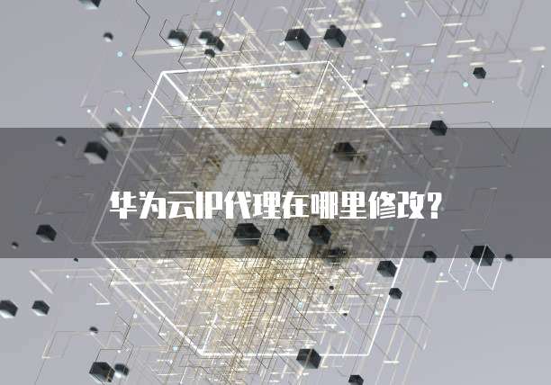 华为云IP代理在哪里修改？